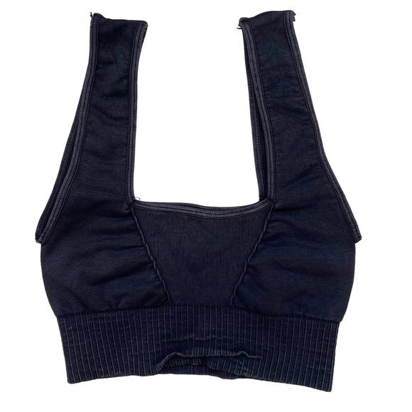 NEW Free People Movement Good Karma Square Neck Crop Top Washed Black XS… - Picture 10 of 11